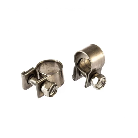 Хомуты металлические MINI 9-11 мм ширина 9 мм,  винтовой W4 2 шт Сибртех 475023 купить в Нефтеюганске