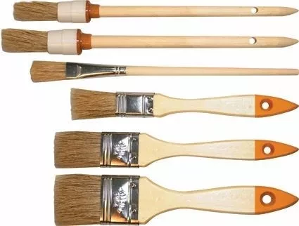 Набор кистей 6 шт.(плоские 3/4&quot; 1&quot; 1/5&quot; круглые №1,№2 №4.)  SPARTA 841145 купить в Нефтеюганске