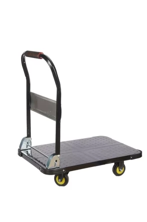 Тележка платформенная 600 кг TOR PH600 (800х500) со складной ручкой (пластиковые колеса 100 мм) 1024683 купить в Нефтеюганске