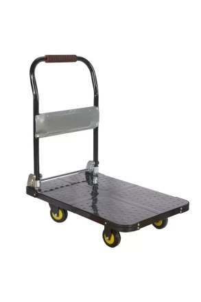 Тележка платформенная 600 кг TOR PH600 (800х500) со складной ручкой (пластиковые колеса 100 мм) 1024683 купить в Нефтеюганске