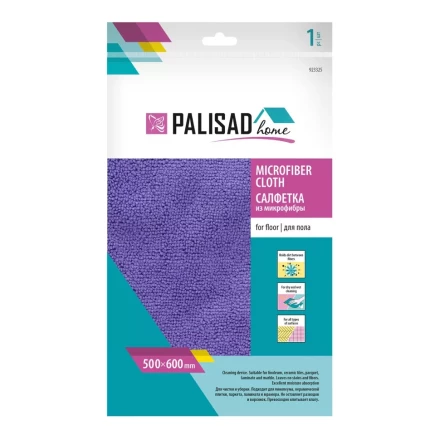 Салфетка из микрофибры для пола 500 x 600 мм, синяя, Home Palisad 923325 купить в Нефтеюганске