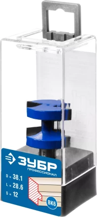 ЗУБР 38.1 x 28.6 мм, хвостовик 12 мм, фреза пазо-шиповая наборная, Профессионал (28731-38.1-2) купить в Нефтеюганске