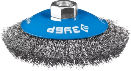 ЗУБР &quot;ПРОФЕССИОНАЛ&quot;. Щетка коническая для УШМ, витая стальная проволока 0,3мм, 100ммхМ14 35265-100_z02 купить в Нефтеюганске