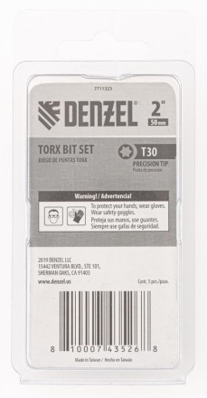 Бита T30x50, 5 шт. Denzel 7711323 купить в Нефтеюганске