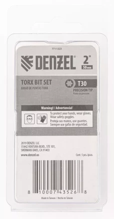 Бита T30x50, 5 шт. Denzel 7711323 купить в Нефтеюганске