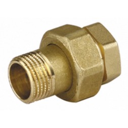Соединитель GENERAL FITTINGS прямой с накидной гайкой, латунь, г/ш, 1/2&quot; 51037-G/S-1/2