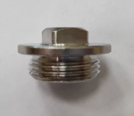 Заглушка GENERAL FITTINGS, 6-ти гранная головка с прижимной шайбой, никелированная латунь, наружная резьба, 3/4" 51099-3/4 купить в Нефтеюганске