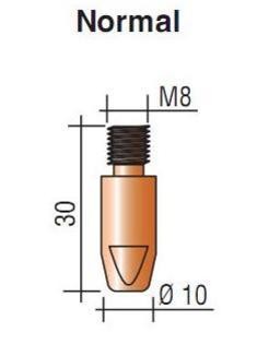 Наконечник к гор. п/а M8, d.1,6 мм L30 (тело 10) Cu-Cr-Zr Aurora купить в Нефтеюганске
