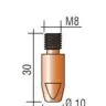 Наконечник к гор. п/а M8, d.1,6 мм L30 (тело 10) Cu-Cr-Zr Aurora купить в Нефтеюганске