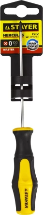 Отвертка STAYER &quot;MASTER&quot; &quot;HERCULES&quot;, Сr-V, противоскользящая рукоятка, PH0x100мм 25052-0-10_z02 купить в Нефтеюганске