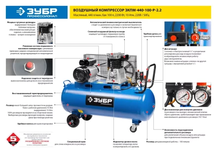 Компрессор воздушный ЗКПМ-440-100-Р-2.2 серия ПРОФЕССИОНАЛ купить в Нефтеюганске