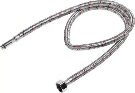 Подводка гибкая STAYER для воды, к смесителям, оплетка из нержавеющей стали, удлиненная, г/ш 1/2&quot;-1м 51017-100 купить в Нефтеюганске