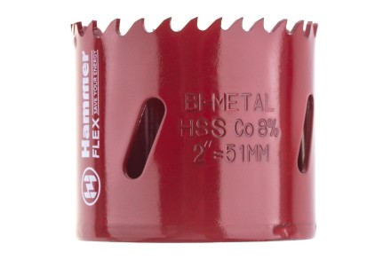Коронка биметаллическая HAMMER Ф51х38мм 5/8&quot; BiMETALL (224-010) купить в Нефтеюганске