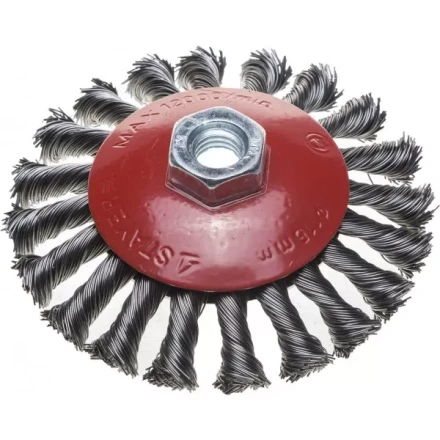 ЗУБР &quot;ПРОФЕССИОНАЛ&quot;. Щетка коническая для УШМ, плетеные пучки стальной проволоки 0,5мм, 115ммхМ14 35269-115_z02 купить в Нефтеюганске