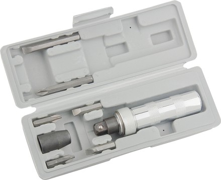 Отвертка ударно-поворотная 1/2&quot;, набор бит, 6 шт., в пласт. боксе  MATRIX 11575 купить в Нефтеюганске