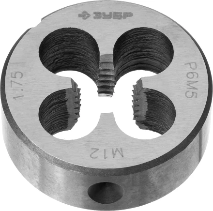 Плашка ЗУБР &quot;ЭКСПЕРТ&quot; круглая машинно-ручная для нарезания метрической резьбы, М12 x 1,75 4-28023-12-1.75 купить в Нефтеюганске