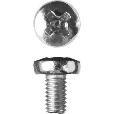 Винт ЗУБР &quot;МАСТЕР&quot; DIN 7985, класс прочности 4.8, оцинкованный, M6x12мм, 5кг 303150-06-012 купить в Нефтеюганске