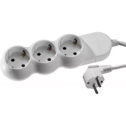 Удлинитель ЗУБР &quot;МАСТЕР&quot; электрический, ПВС сечение 1кв мм, заземление, 3 гнезда, макс мощн 3500Вт, 3м 55038-3 купить в Нефтеюганске