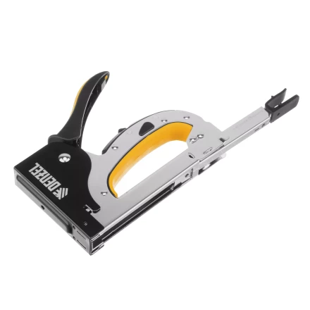 Степлер мебельный Denzel 40211, стальной корпус, быстрая загрузка, регул. силы удара, тип 53, 4-14 мм купить в Нефтеюганске