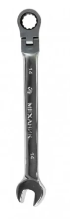 Ключ гаечный комбинированный 14х14 с шарниром и трещоткой Энкор 26409 купить в Нефтеюганске
