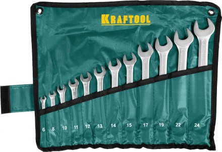 Набор комбинированных гаечных ключей 12 шт, 6 - 24 мм, KRAFTOOL 27079-H12 купить в Нефтеюганске