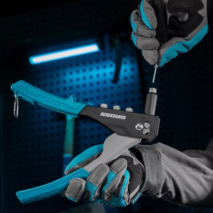 Заклепочник ручной Gross 40415, 260 мм, заклепки 2,4-3,2-4,0-4,8 мм купить в Нефтеюганске