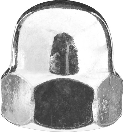 Гайка ЗУБР колпачковая DIN 1587, оцинкованная,  M12, ТФ6, 2 шт. 4-303686-12 купить в Нефтеюганске