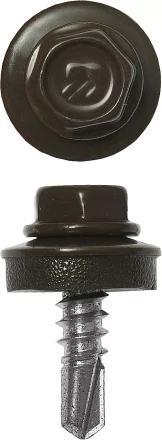 Саморезы ЗУБР окраш., RAL 8028 земел.-коричн., для крепл. кров. матер. к металл. констр., 5.5x25мм, 420шт 4-300315-55-025-8028 купить в Нефтеюганске