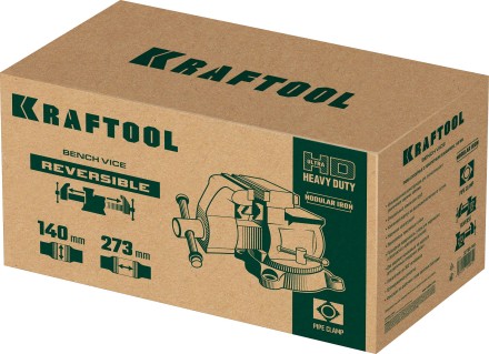 Тиски KRAFTOOL Reversible слесарные 32705-140 купить в Нефтеюганске
