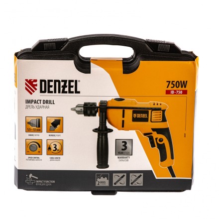 Дрель ударная ID-750 Denzel 26307 купить в Нефтеюганске