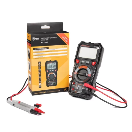 Мультиметр цифровой КВТ KT 118E с True RMS и автоматическим выбором пределов измерений (88548) купить в Нефтеюганске