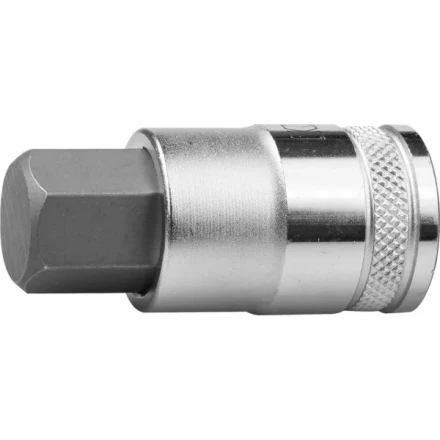 Торцовая бита-головка KRAFTOOL &quot;INDUSTRIE QUALITAT&quot;, материал S2, HEX, сатинированная, 1/2&quot;, H17 27908-17_z01 купить в Нефтеюганске