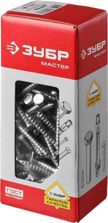 Шурупы ЗУБР &quot;МАСТЕР&quot; с шестигранной головкой, оцинкованные, 6x40мм, 110шт 4-300451-06-040 купить в Нефтеюганске