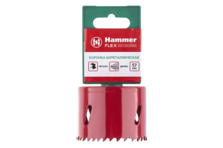 Коронка биметаллическая HAMMER Ф57х38мм 5/8&quot; BiMETALL (224-011) купить в Нефтеюганске