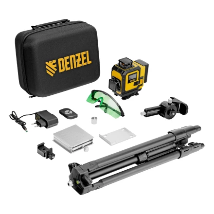 Лазерный уровень мультипризменный DLV 360-4T, 30 м, зеленый луч, Li-Ion 2,4 Aч, штатив// Denzel 350815 купить в Нефтеюганске