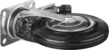 ЗУБР d 200 мм, г/п 185 кг, игольчатый подшипник, резина/металл, поворотное колесо, Профессионал (30936-200-S) купить в Нефтеюганске