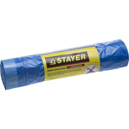 Мешки для мусора STAYER &quot;Comfort&quot; завязками, голубые, 30л, 20шт 39155-30 купить в Нефтеюганске