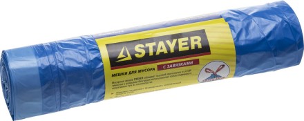 Мешки для мусора STAYER &quot;Comfort&quot; завязками, голубые, 30л, 20шт 39155-30 купить в Нефтеюганске