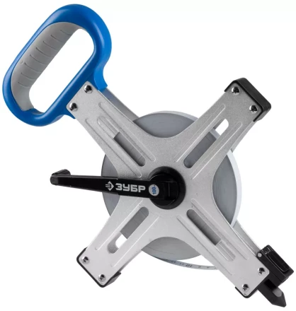 Мерная лента ЗУБР &quot;ЭКСПЕРТ&quot;геодез, стальное полотно с нейлон покрыт, метал корпус, двухкомп рукоятка, супер-длинная,100м 34167-100_z01 купить в Нефтеюганске