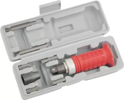 Отвертка ударно-поворотная 1/2", набор бит, 6 шт., обрезиненная ручка, в пласт. боксе MATRIX 11579