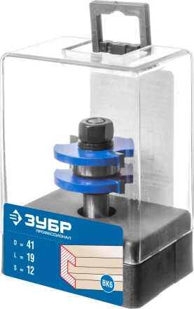 ЗУБР 41 x 19 мм, хвостовик 12 мм, фреза комбинированная пазо-шиповая, Профессионал (28732-41) купить в Нефтеюганске