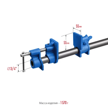 ЗУБР СТ-34, 3/4, трубная струбцина (32305-34) купить в Нефтеюганске