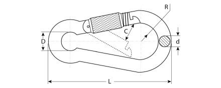 ЗУБР DIN 5299D, 10 мм, 15 шт, карабин с предохранительной гайкой (4-304555-10) купить в Нефтеюганске