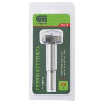 Сверло Форстнера по дереву 28 мм цилиндрический хвостовик СИБРТЕХ 704828 купить в Нефтеюганске