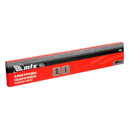 Электроды MP-3, диам. 3 мм, 1 кг., ильменитовое покрытие MTX 97530 купить в Нефтеюганске