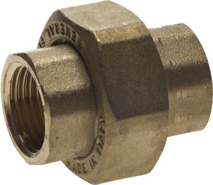 Соединитель GENERAL FITTINGS с накидной гайкой, латунь, г/г, 1/2&quot; 51037-G/G-1/2 купить в Нефтеюганске