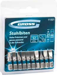Набор бит РН2х25, сталь S2, 10шт GROSS 11330
