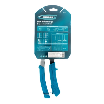 Заклепочник ручной Gross 40418, 290 мм, поворотный, 0-360, заклепки 2,4-3,2-4,0-4,8 мм купить в Нефтеюганске