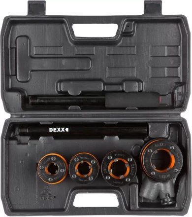 Набор DEXX: Клуппы трубные, с трещоткой 620мм, №4: 1/2&quot;, 3/4&quot;, 1&quot;, 1 1/4&quot; 28280-H4 купить в Нефтеюганске