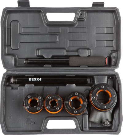 Набор DEXX: Клуппы трубные, с трещоткой 620мм, №4: 1/2&quot;, 3/4&quot;, 1&quot;, 1 1/4&quot; 28280-H4 купить в Нефтеюганске